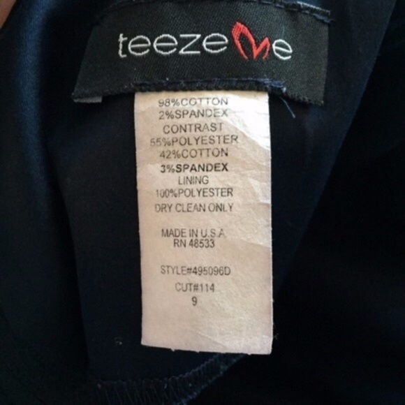 Teeze Me Navy and Tweed Shift Dress - Picture 3 of 5